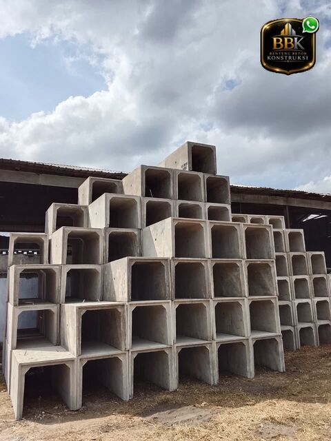Foto aktual produksi U-Ditch precast BBK